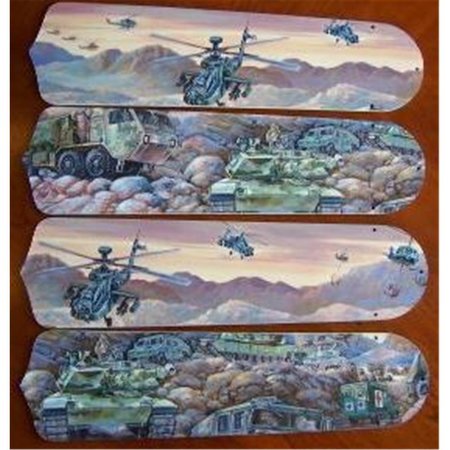 LIGHTITUP Army Tanks Military Helicopter 42 in. Ceiling Fan Blades Only LI2543720